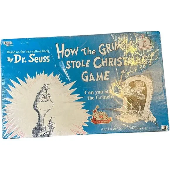 New SEALED 1997 HTF Dr. SUESS HOW THE GRINCH STOLE CHRISTMAS GAME 1st EDITION - Picture 1 of 13